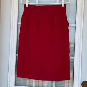 Take 50% OFF- Evan Picone Petite Red Skirt, Size-8